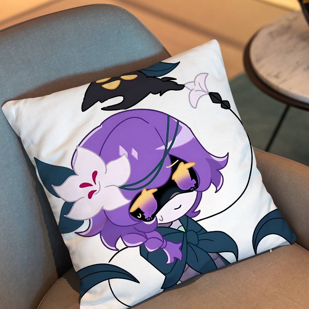 Uzi Doorman Game N Murder Drones Pillow Case Anti-Dustmite Pillowcase Invisible Zipper Silky Short Plush Sofa Cushion Cover
