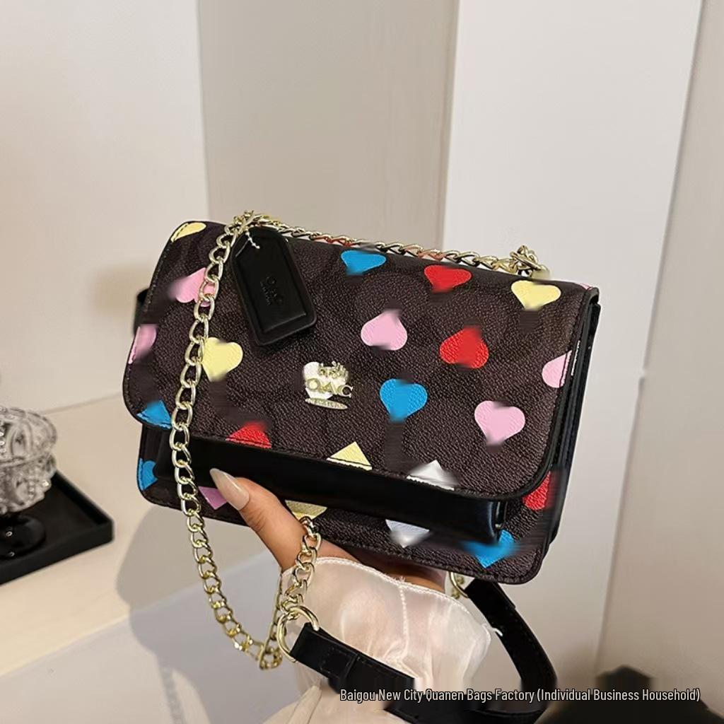 Европейская и американская универсальная модная цепочка, сумка через плечо, кроссбоди - женский нишевый повседневный популярный дизайн