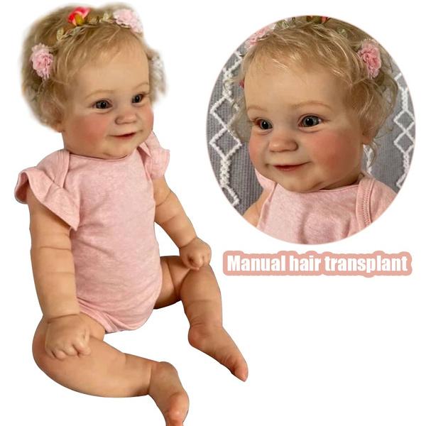 60cm Reborn Toddler Cute Girl Doll with Rooted Blonde
