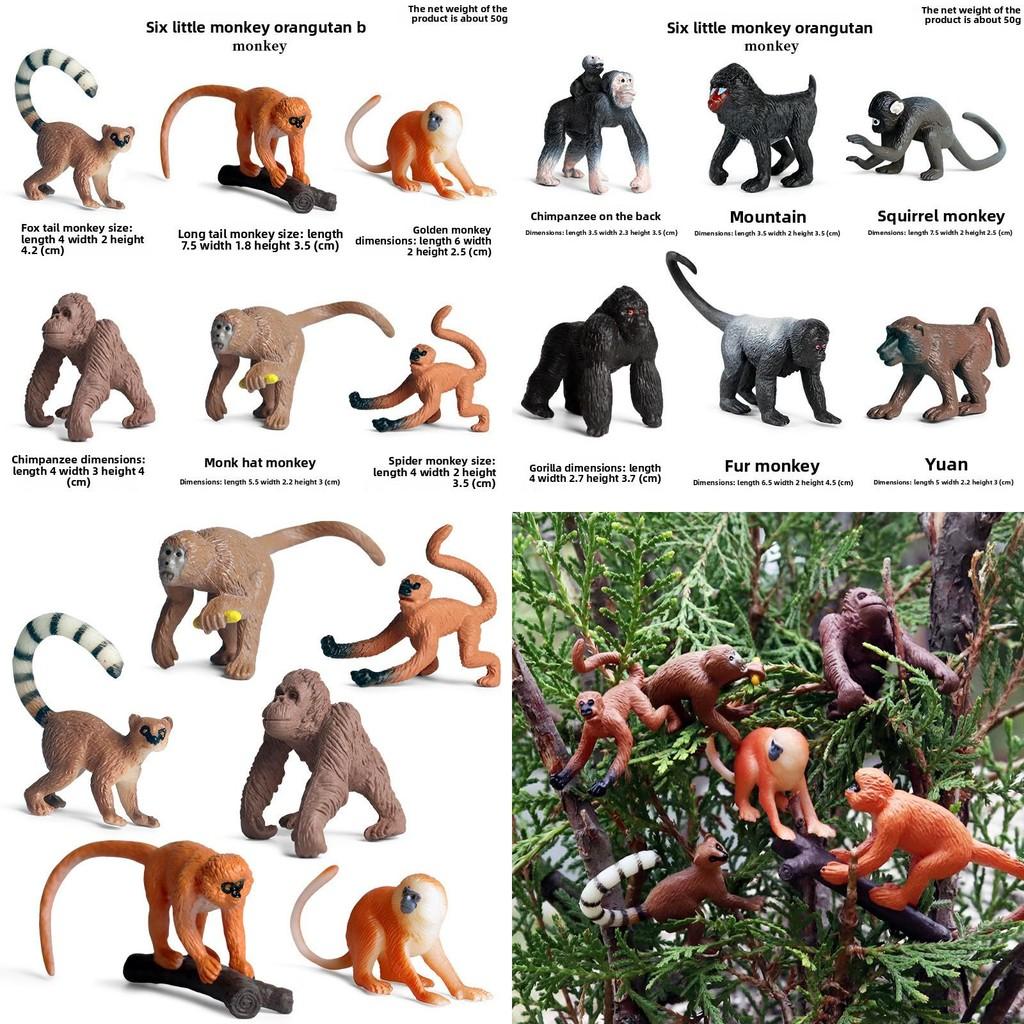 Pvc Animal Model Toy Set With Realistic Monkey And Gorilla Figures For Kids Collectors