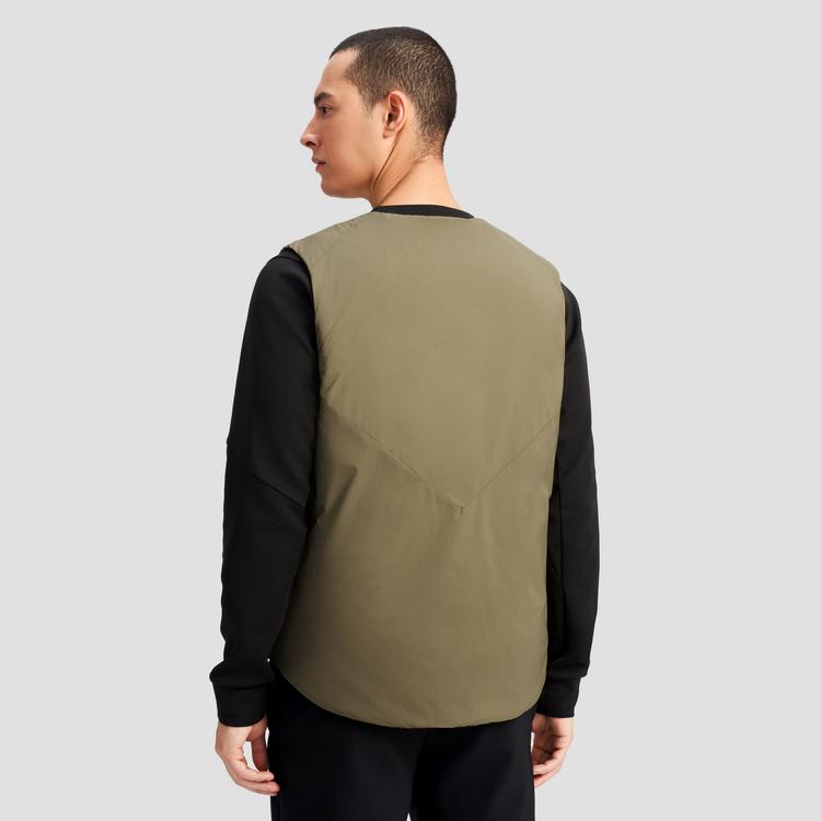 DESCENTE Dualis Down Vests Men's KK-KHAKI Crew Neck Moderate Other D4131DDV89
