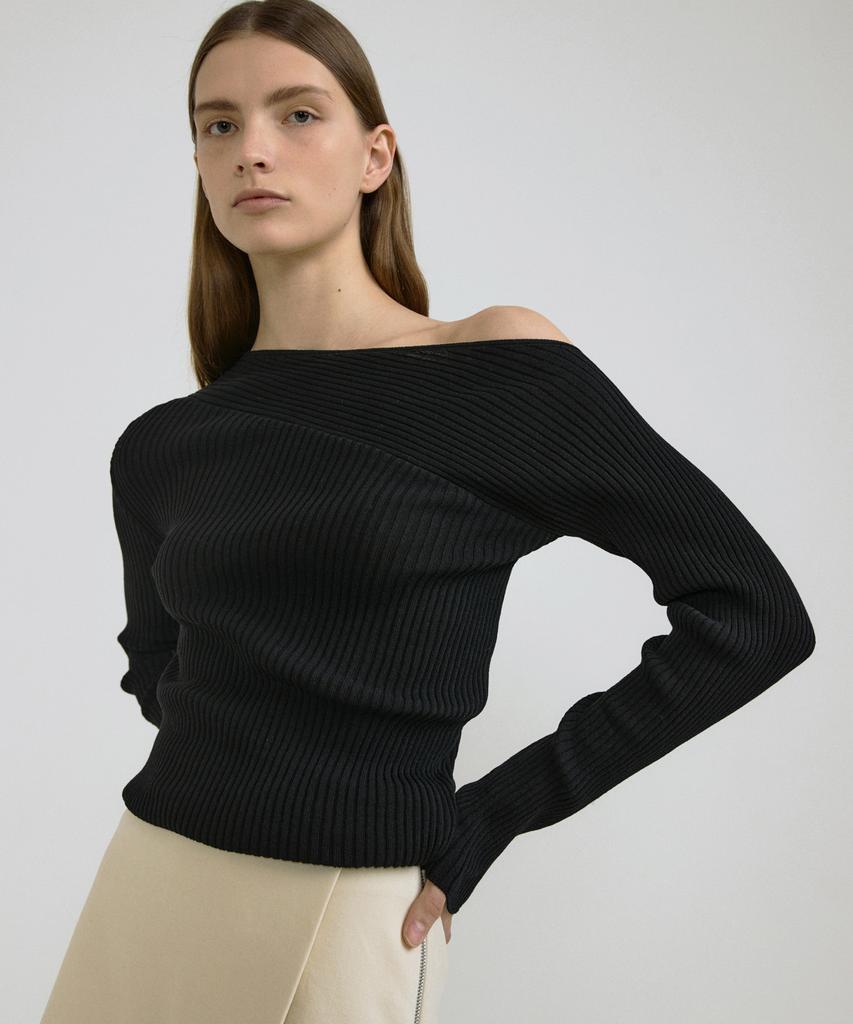 OCTETTE One Shoulder Knit_2Color