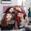 1 шт. Фланелевое одеяло с принтом BLACKPINK, Высокое качество, Для всех сезонов, Декор для дома, Тепло и уют, Идеально для рождественских подарков