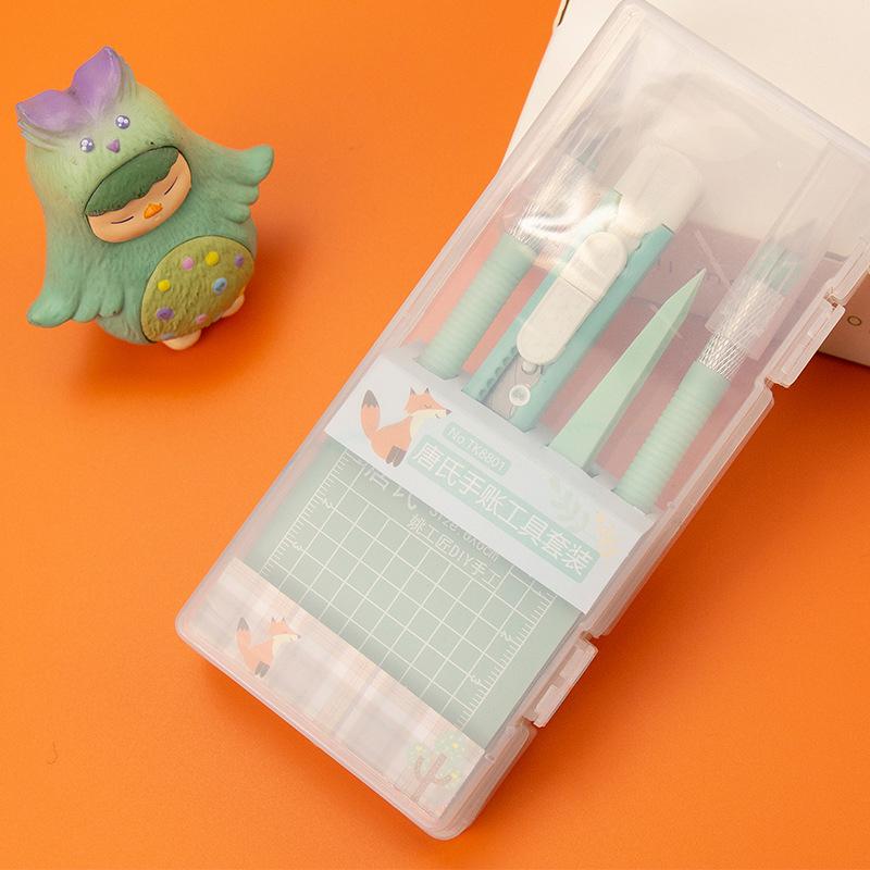 Полный набор инструментов для скрапбукинга «Сделай сам» с ручками, ножами для резьбы, пинцетами и ковриками для резки – невыдвижная ручка для повседневного использования