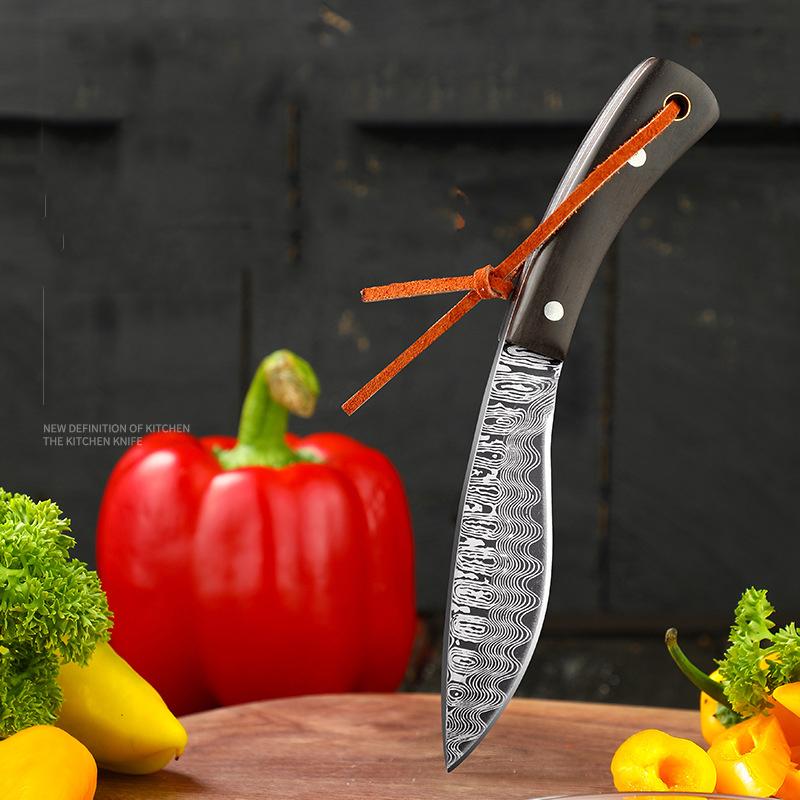 Кухонный нож Кухонный нож Кухонный нож Дамасская татуировка Ручной нож для мяса Нож для обвалки Нож мясника Всегда используйте нож для фруктов