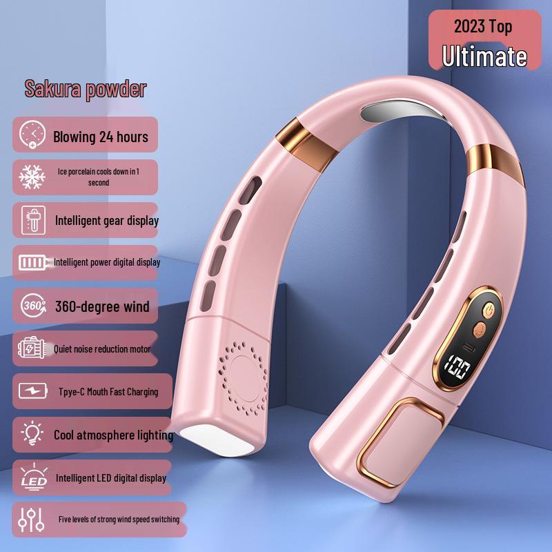 Портативный USB-перезаряжаемый безлопастной вентилятор на шею - Бесшумная мини-турбина для использования на открытом воздухе