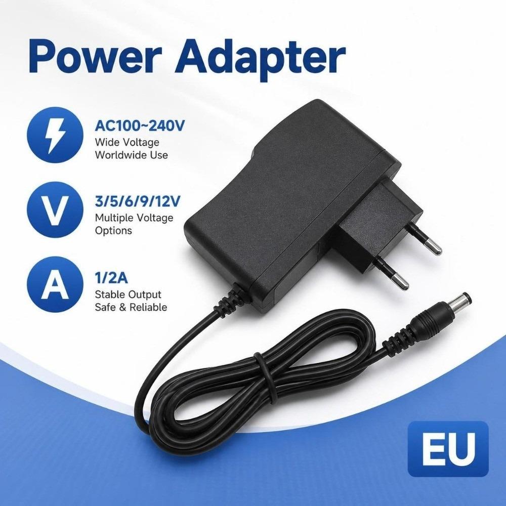 EU Power Supply AC100~240V Universal Charger Adaptor EU Power Adapter CCTV