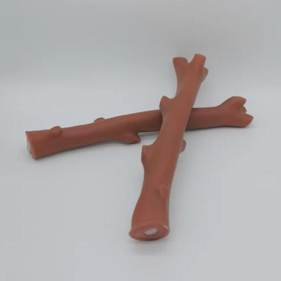 Жевательная игрушка для собак, устойчивая к укусам, в форме ветки, скрипучая игрушка для домашних животных, моющаяся многоразовая игрушка для чистки зубов, товары для домашних животных