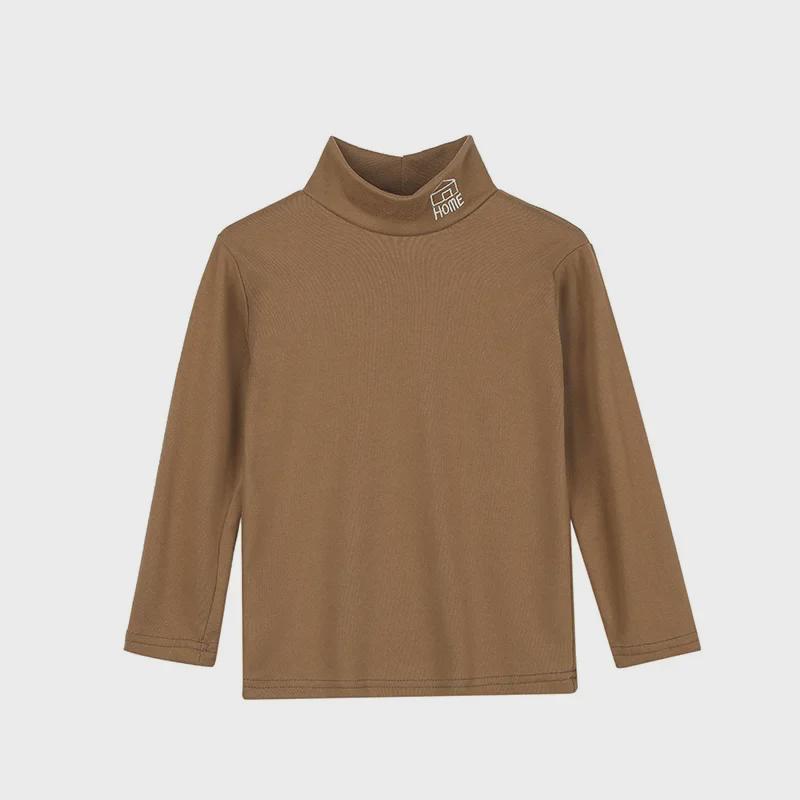 Детский бархатный свитер со средней горловиной: Футболка унисекс с длинным рукавом для весны и осени
