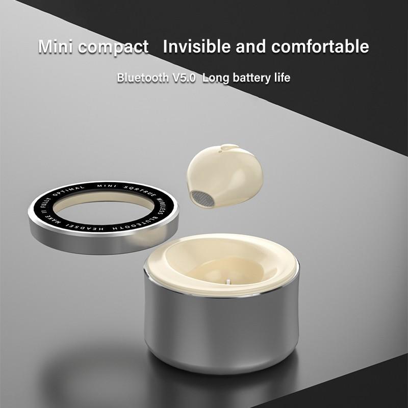 Мини-наушники Bluetooth-совместимые невидимые беспроводные маленькие наушники Скрытые наушники Микро-гарнитура с микрофоном для маленьких ушей