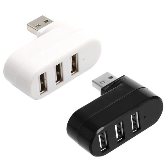 Портативный USB 2.0 концентратор, 3 порта, поворотный на 90/180 градусов, беспроводной USB-расширитель, Plug and Play, высокоскоростной адаптер для передачи данных, многофункциональный USB-разветвитель