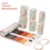 1Pcs Sketch Cloth Pencil Case 12/24/36/48/72 Holes Paint Brush Bag Pencil Roll  Painting Stationery