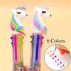 Детская 3 в 1 мультяшная гладкая ручка с милой рогатой лошадью и пони в подарок шариковая ручка с силиконовой головкой