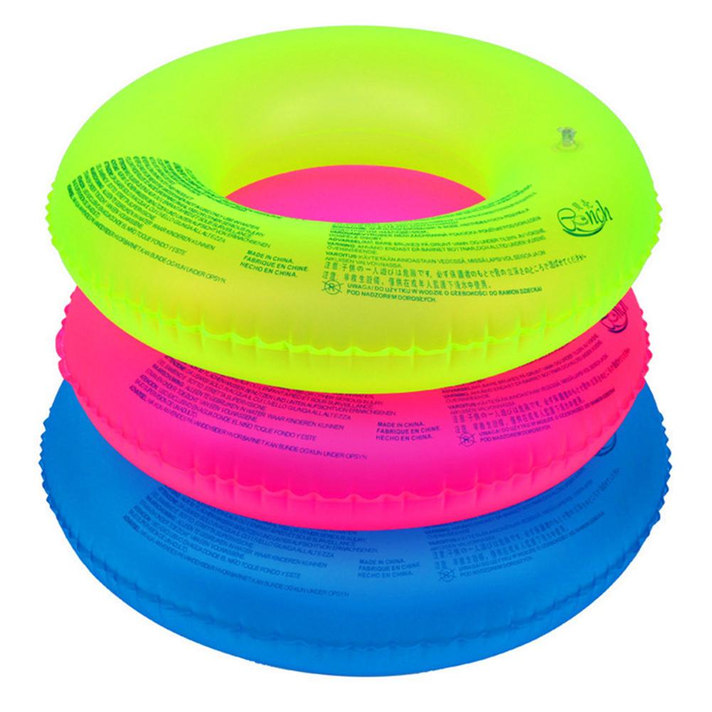 Inflatable Swim Ring Tube for Kids Adult Fluorescent Life Ring Buoy Swimming Pool Float Inflatable Child Swim Laps Random Color