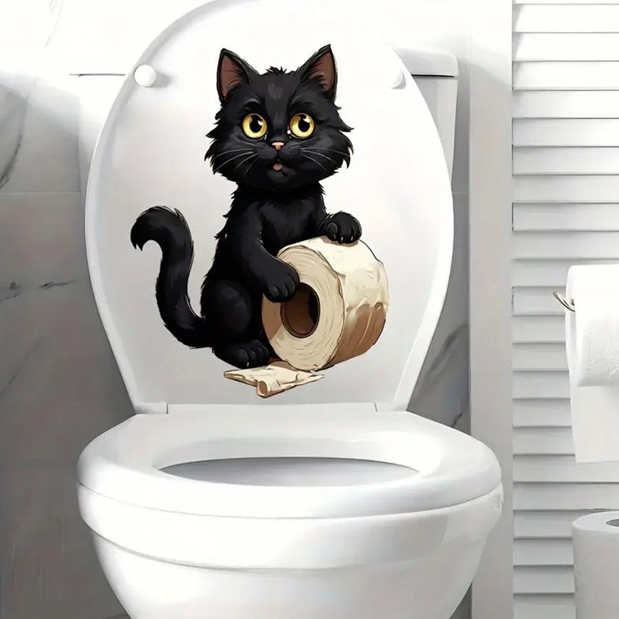 1 шт. Забавные наклейки на сиденье унитаза из ПВХ с животными Обезьяна Зебра Жираф Декали Водонепроницаемый Декор для стен ванной комнаты и двери Креативные съемные наклейки