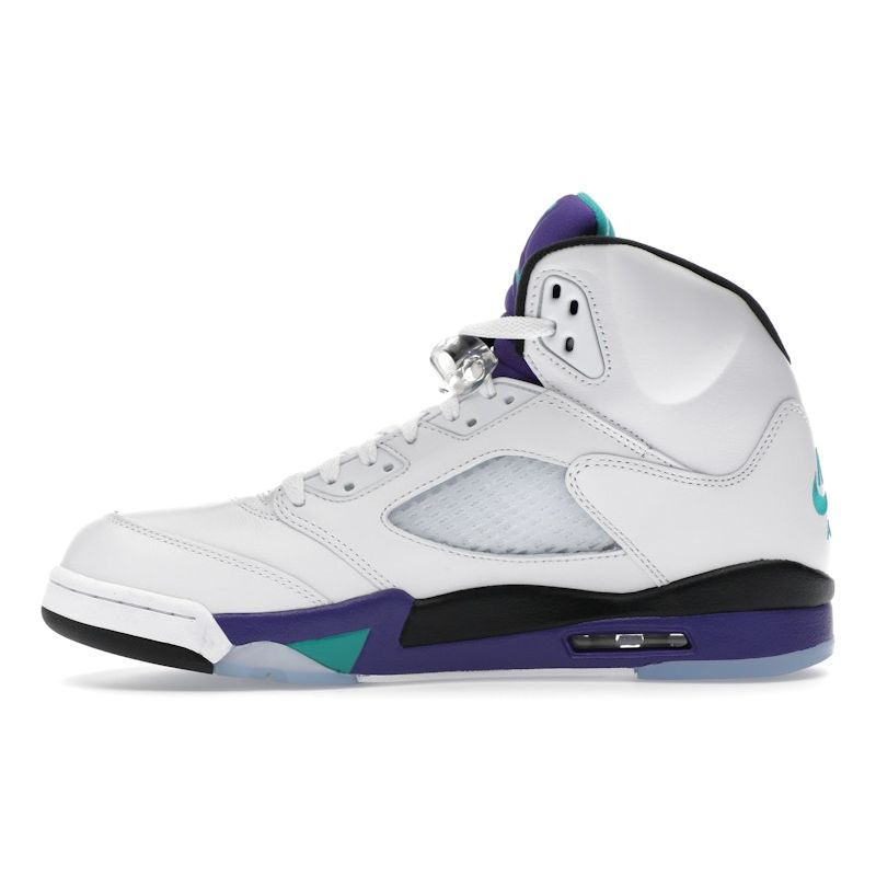 Air Jordan 5 Retro Grape 2025 Unisex Sneakers White New-Emerald Grape-Ice HQ7978-100