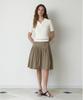 RENEJ Wendy Shirring Skirt-Stripe Mocha (3Colors)