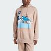 Adidas Originals Holiday Hoodie With Cartoon Print Women Hoodies Pink Brown IT1742