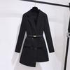 New Winter Blazer Waist-closing To Make You Look Slim and Mid-length Long-sleeved Suit for Women