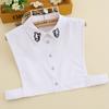 Women'S Versatile Shirt Fashion Fake Collar Shirt White Decorative Embroidered Collar Fake Collar B131