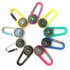 Wholesale Multifunctional Smart Hiking Metal Plastic Carabiner Mini Compass Thermometer Keychain (Random Color)