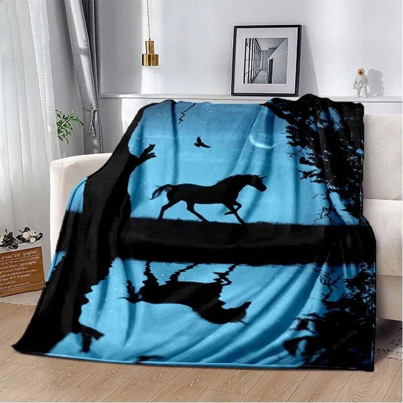 Милое розовое одеяло с единорогом, одеяло для дивана, украшение для спальни, гостиной, одеяло для кровати, одеяло для пикника, одеяло