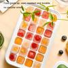 Double Layer Ice Cube Maker Mold Box Kitchen Press Ice Tray with Lid (BPA Free,No FDA Certificate)