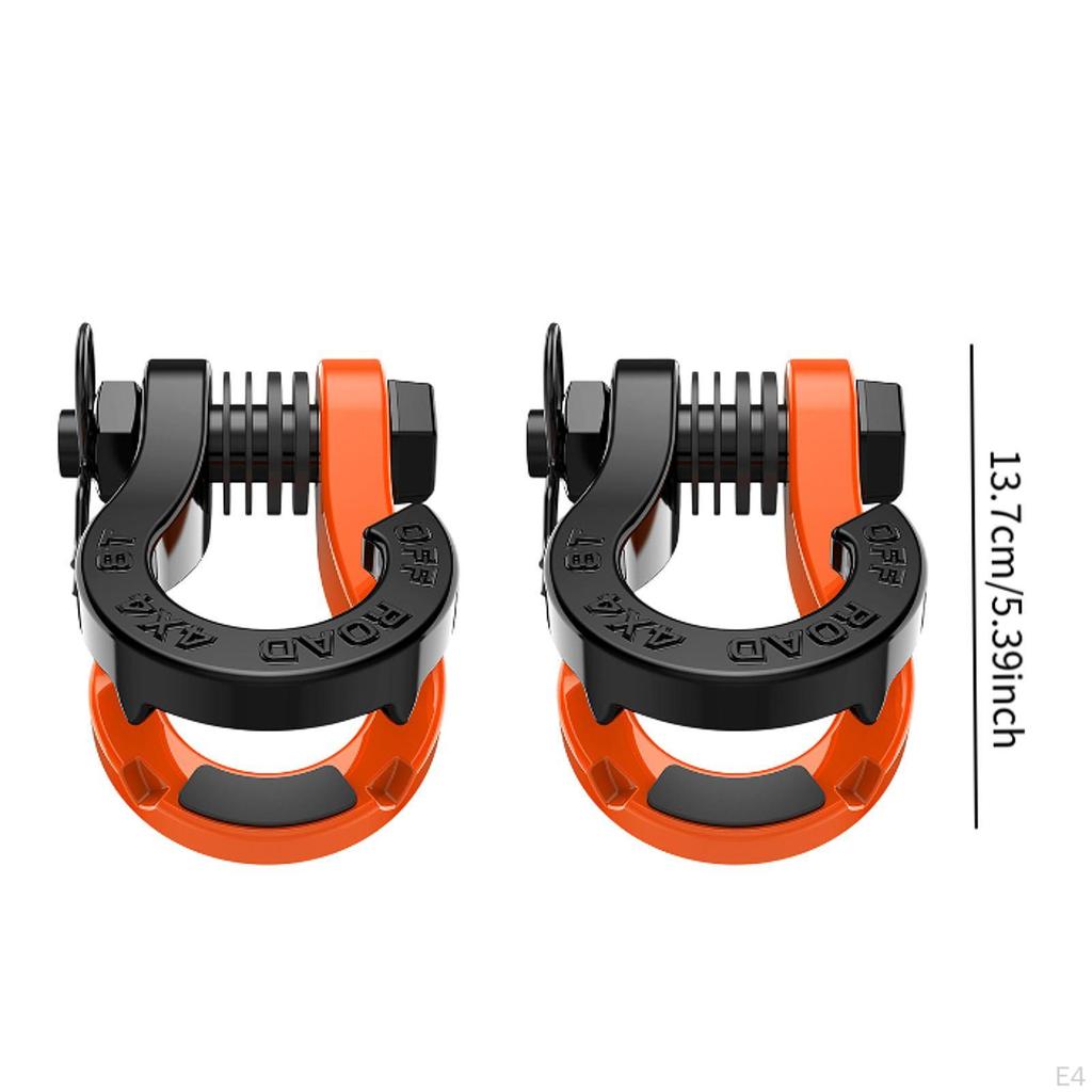 2 шт. D-образные разъемные скобы для буксировки, стальные запасные части, премиум-класса, для бездорожья