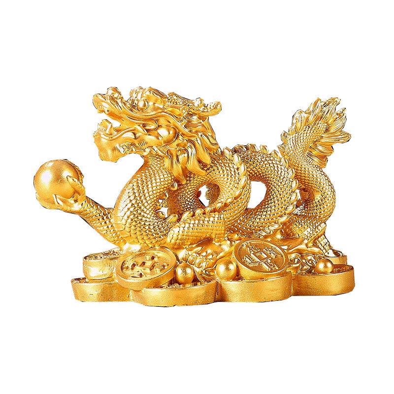 2025 Feng Shui Dragon Statue Attract Wealth Chinese Dragon Figurines Good Luck Auspicious Dragon Statuette for Home Office