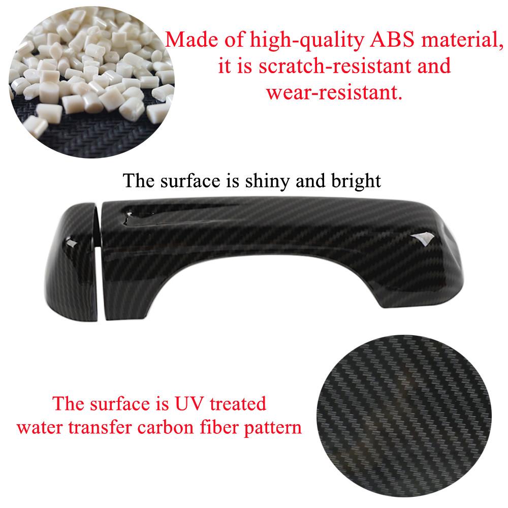 Car Side Door Grab Handle Decoration Cover Tailgate Handle Stickers for Jeep Wrangler JL 2018-2023 4-Door Exterior