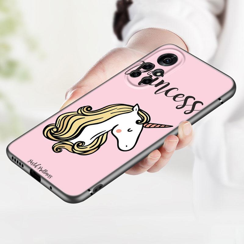 Чехол для телефона с милым мультяшным единорогом для Huawei Honor 60 50 SE 30S Mate 30 20 10 Lite 40 Nova 9 8 Pro Y60 8i 7i 7SE 5T Premium