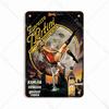 Beer Vintage Beauty Metal Bar Pub Cafe Shop Wall Decoration Men  Tin Sign Art Poster Home Decor Iron Plate 20x30 Cm
