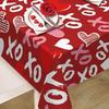 Valentine's Day Tablecloth Love Heart Tablecloth Rectangular Square Romantic Table Cover for Anniversary Wedding Party