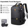 Travel Men Laptop Backpack Expandable Business Large Capacity School Backpack Expand Outdoor Backpack With USB Charging Port
