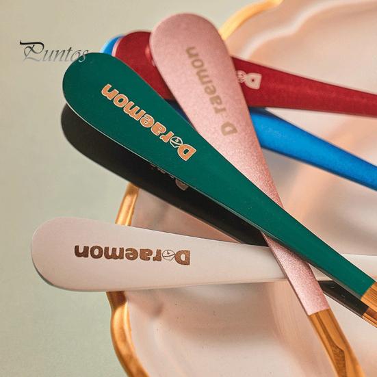 Ложка для супа с утолщенной длинной ручкой из нержавеющей стали Doraemon, милая кофейная ложка, столовые приборы для ресторана