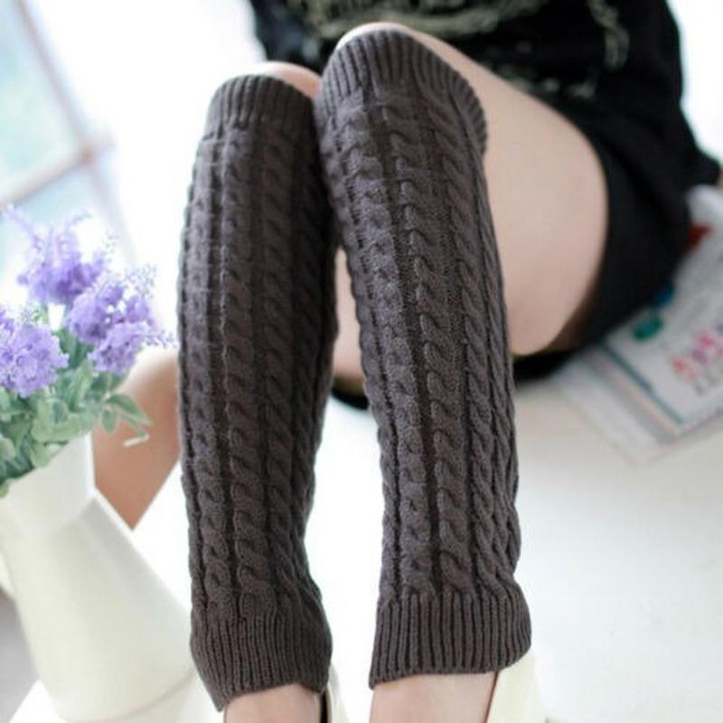 Женские вязаные носки, чулки выше колена, гетры, длинные сапоги
