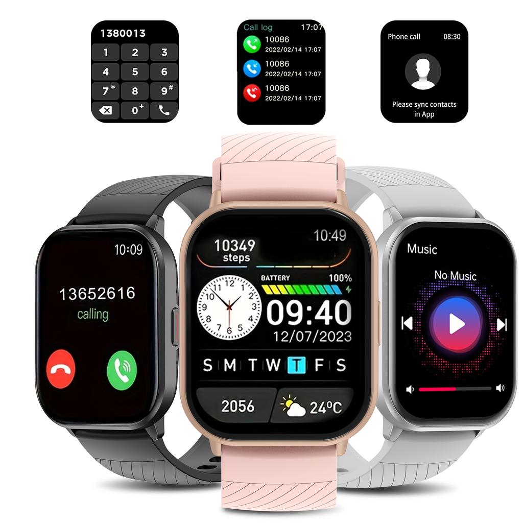 Умные часы с Bluetooth-вызовом, спортивные трековые часы с камерой контроля сердечного ритма, для Android IOS