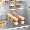 Automatic Rolling Egg Storage Rack Large Capacity Transparent Design Refrigerator Egg Organizer Storage Dispenser