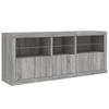 Sideboard with LED Lights Gray Sonoma 162 x 37 x 67 cm