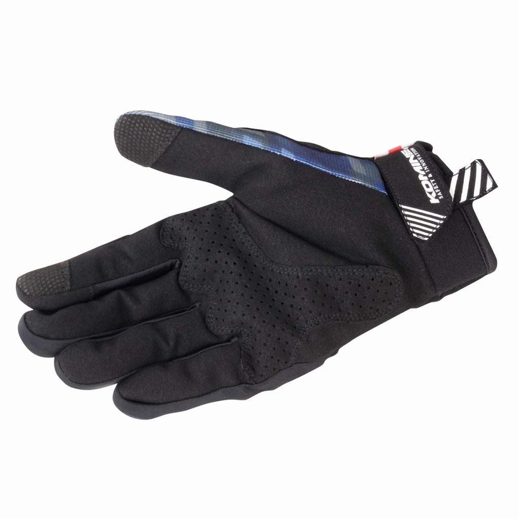 KOMINE Motorcycle Protective Riding Mesh Gloves Plaid Navy XL 1231 For and Autumn Mesh Material GK-233 Spring, Summer,
