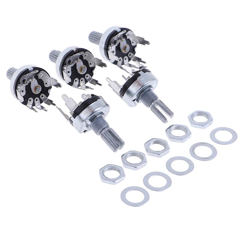 5 шт. Потенциометр Rv17 с переключателем B1K 2K 5K 10K 20K 50K Длина ручки 15 мм 5-контактный Потенциометр с угольной пленкой и переключателем