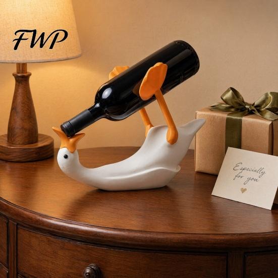 Goose Wine Holder Bottle Holder, 3D Printed Rack, Countertop Display Stand for Home Office Bars, Decorative Gift Lovers Practical