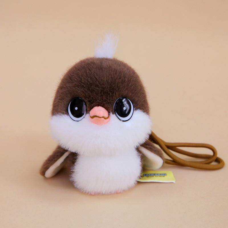 Cartoon Little Sparrow Plush Pendant With Durable Material For Collection And Play