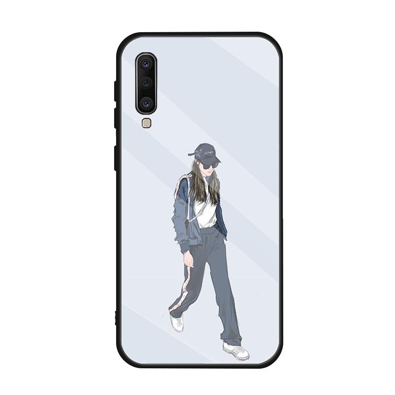 Модный женский закаленный стеклянный чехол для Samsung Galaxy A10S A10E A20S A20E A30S A40 A50S A60 A70 A80 A90 A6 A7 A8 чехол-оболочка