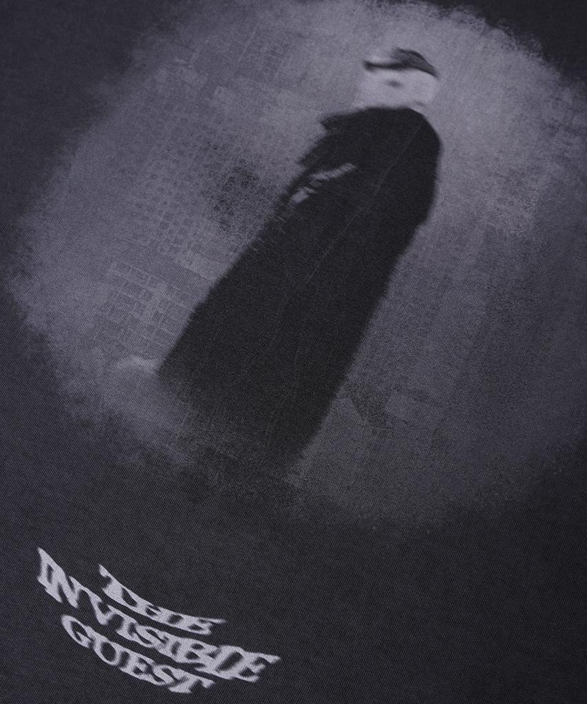 NONFLOOR Distressed Invisible Guest T-Shirt Washed Charcoal
