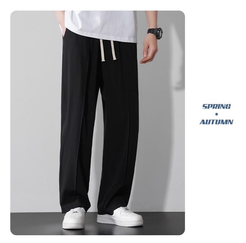 Мужские летние легкие широкие брюки Ice Silk - повседневные брюки свободного кроя