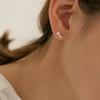 Двухуровневые серьги LUNNE из 14-каратного золота с кубическим цирконием и жемчугом (14-каратное золото) #ES09