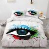 Пододеяльник Big Eye Пододеяльник Цветная Живопись Искусство Пододеяльник Королевский Размер для Подростков Взрослых Детей Полиэстер Комплект Постельного Белья
