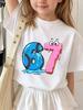 67 Six Seven Funny Italian Brainrot Short Sleeve Crewneck T Shirt Kids Boys Girls Summer Cute Cartoon Casual Age 3-14