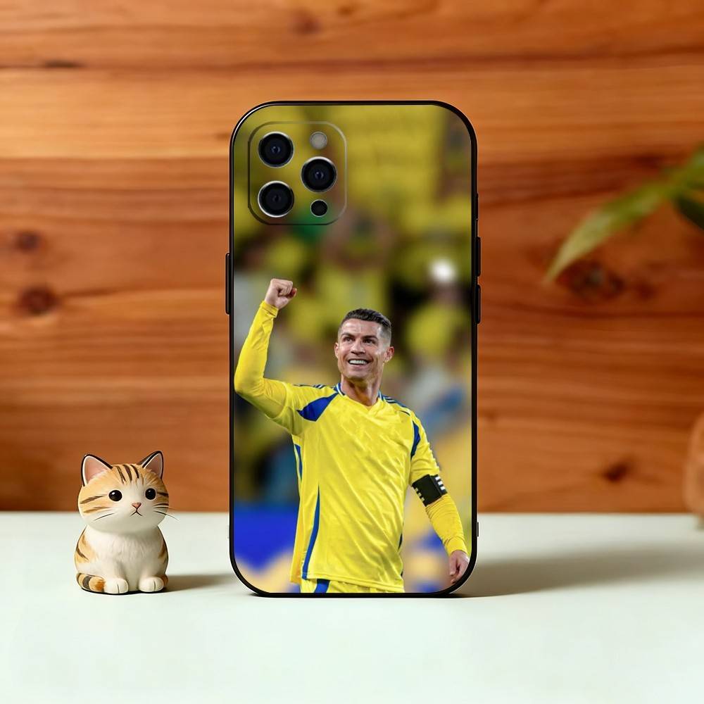 Чехол для телефона C-Ronaldo Для iPhone 17, 16, 15, 14, 13, 12, 11 Plus, Pro Max, Другие Мягкий Черный Чехол